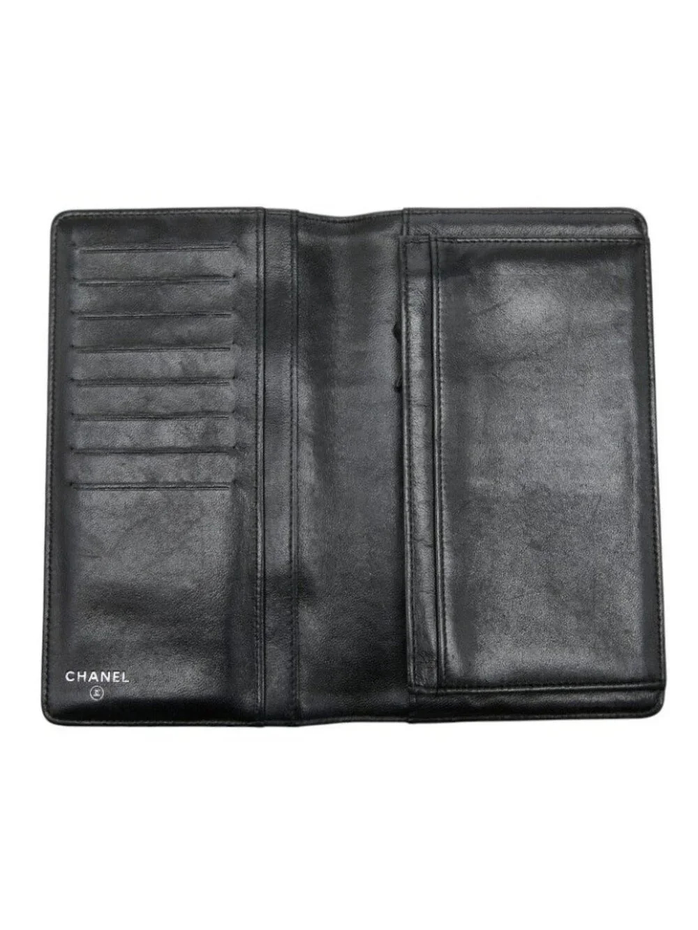 Chanel CC Logo Camellia Wallet Black Lambskin - Picture 7 of 10